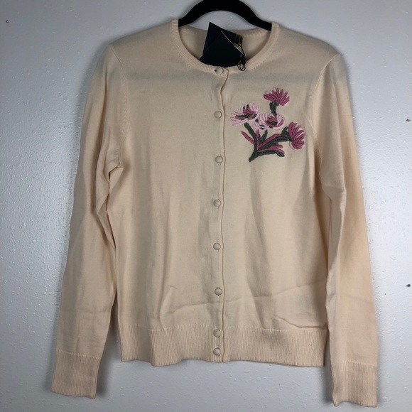 Brooks Brothers Sweaters - Brooks Brothers NWT floral embroidered caridgan M